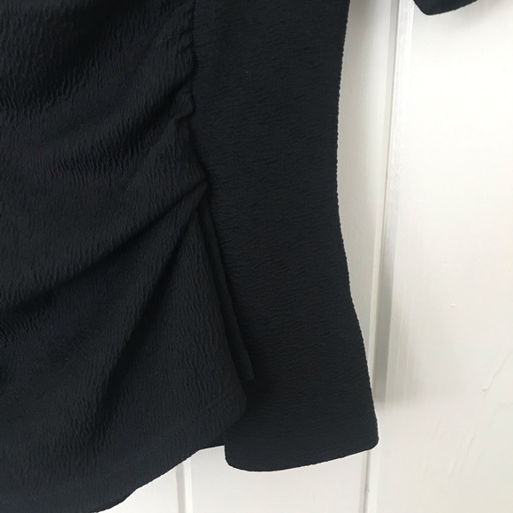 EUC Deletta Anthropologie Ruched Top Black XS - Picture 5 of 8